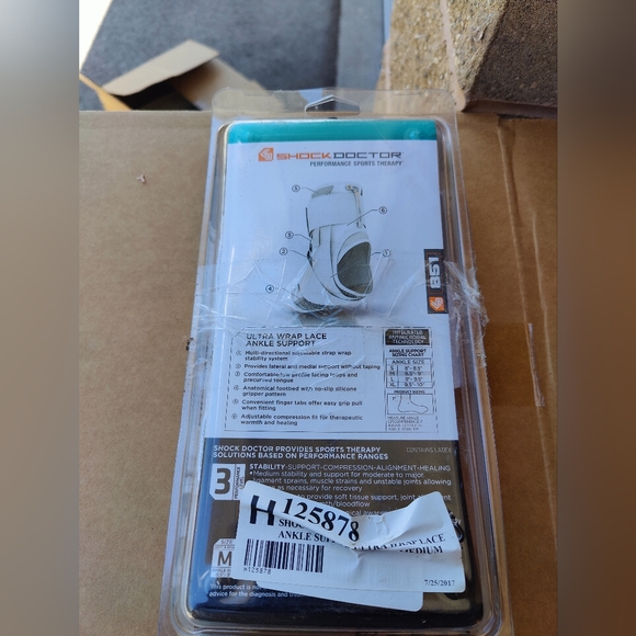 shock doctor 851 ULTRA WRAP LACE ANKLE SUPPORT ADULT MEDIUM - Picture 6 of 6